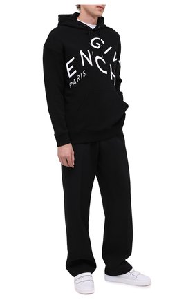 Мужской хлопковое худи GIVENCHY черного цвета по цене 88100 руб., арт. BMJ07G30AF | Фото 2 Мужской хлопковое худи GIVENCHY черного цвета, арт. BMJ07G30AF | Фото 2