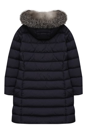 Детское пуховое пальто MONCLER темно-синего цвета по цене 76500 руб., арт. F2-954-1C520-12-68352/12-14A | Фото 2 Детское пуховое пальто MONCLER темно-синего цвета, арт. F2-954-1C520-12-68352/12-14A | Фото 2