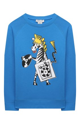 Детский хлопковый свитшот STELLA MCCARTNEY синего цвета по цене 5150 руб., арт. 601333/SPJB5 | Фото 1 Детский хлопковый свитшот STELLA MCCARTNEY синего цвета, арт. 601333/SPJB5 | Фото 1