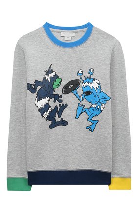 Детский хлопковый свитшот STELLA MCCARTNEY серого цвета по цене 5150 руб., арт. 600982/SPJC4 | Фото 1 Детский хлопковый свитшот STELLA MCCARTNEY серого цвета, арт. 600982/SPJC4 | Фото 1
