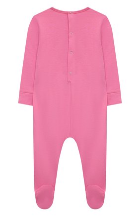 Детский хлопковый комбинезон GUCCI розового цвета, арт. 581015/XJCSX | Фото 2 (Ростовка одежда: 0 - 3 мес | 50 - 60 см, 12 мес | 80 см, 3 мес | 62 см, 9 мес | 74 см)