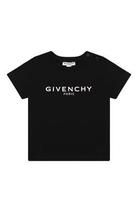 Детский хлопковая футболка GIVENCHY черного цвета по цене 10760 руб., арт. H05J16 | Фото 1 Детский хлопковая футболка GIVENCHY черного цвета, арт. H05J16 | Фото 1