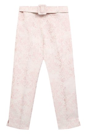 Детские хлопковые брюки DESIGNERS CAT розового цвета по цене 11500 руб., арт. 100000K01000605/10A-12A | Фото 1 Детские хлопковые брюки DESIGNERS CAT розового цвета, арт. 100000K01000605/10A-12A | Фото 1