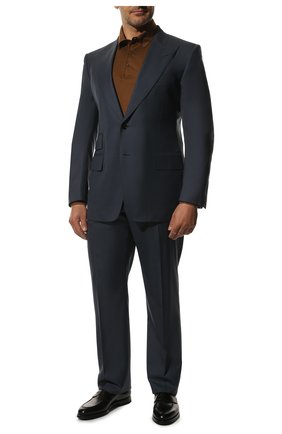 Мужской костюм из шерсти и шелка TOM FORD синего цвета по цене 372500 руб., арт. 816R45/21AL43 | Фото 1 Мужской костюм из шерсти и шелка TOM FORD синего цвета, арт. 816R45/21AL43 | Фото 1