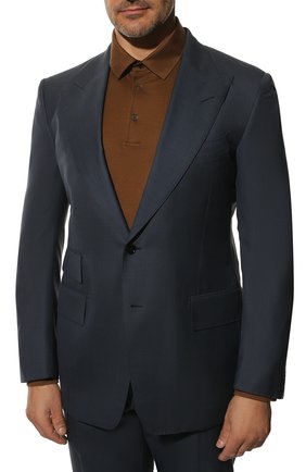 Мужской костюм из шерсти и шелка TOM FORD синего цвета по цене 372500 руб., арт. 816R45/21AL43 | Фото 2 Мужской костюм из шерсти и шелка TOM FORD синего цвета, арт. 816R45/21AL43 | Фото 2