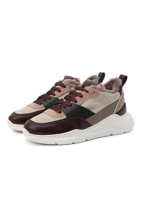 Женские кожаные кроссовки SANTONI бордового цвета по цене 41300 руб., арт. WBKI60613AVNPLRAB60 | Фото 1 Женские кожаные кроссовки SANTONI бордового цвета, арт. WBKI60613AVNPLRAB60 | Фото 1