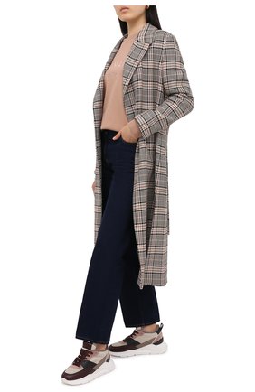Женские кожаные кроссовки SANTONI бордового цвета по цене 41300 руб., арт. WBKI60613AVNPLRAB60 | Фото 2 Женские кожаные кроссовки SANTONI бордового цвета, арт. WBKI60613AVNPLRAB60 | Фото 2