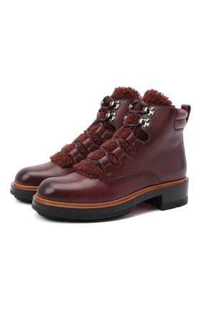 Женские кожаные ботинки SANTONI фиолетового цвета по цене 74400 руб., арт. WTWW58814SQ0ANYBB64 | Фото 1 Женские кожаные ботинки SANTONI фиолетового цвета, арт. WTWW58814SQ0ANYBB64 | Фото 1