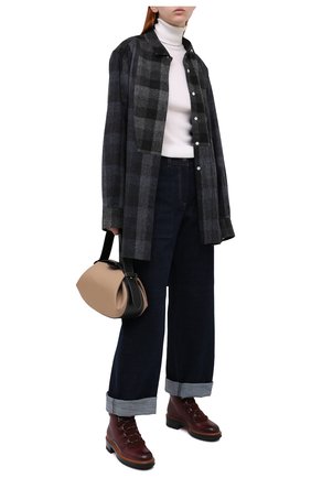 Женские кожаные ботинки SANTONI фиолетового цвета по цене 74400 руб., арт. WTWW58814SQ0ANYBB64 | Фото 2 Женские кожаные ботинки SANTONI фиолетового цвета, арт. WTWW58814SQ0ANYBB64 | Фото 2