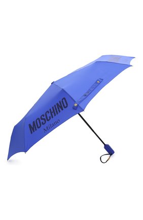 Женский складной зонт MOSCHINO голубого цвета по цене 9770 руб., арт. 8021-0PENCL0SE | Фото 2 Женский складной зонт MOSCHINO голубого цвета, арт. 8021-0PENCL0SE | Фото 2
