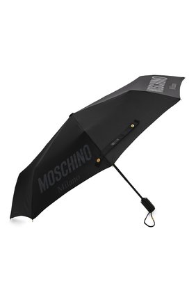 Женский складной зонт MOSCHINO черного цвета, арт. 8021-0PENCL0SE | Фото 2 (Материал: Текстиль, Металл, Синтетический материал; Региональные ограничения белый список (Axapta Mercury): RU)
