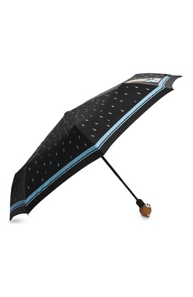 Женский складной зонт MOSCHINO черного цвета, арт. 8058-0PENCL0SE | Фото 2 (Материал: Текстиль, Металл, Синтетический материал)