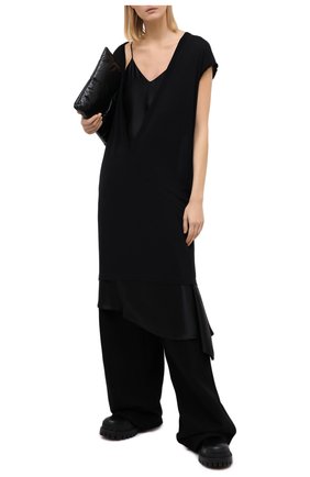 Женский топ из вискозы и шелка RICK OWENS черного цвета по цене 29050 руб., арт. RP20F2109/JS | Фото 2 Женский топ из вискозы и шелка RICK OWENS черного цвета, арт. RP20F2109/JS | Фото 2