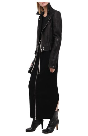 Женская юбка из хлопка и шерсти RICK OWENS черного цвета по цене 69950 руб., арт. RP20F2331/WCF | Фото 2 Женская юбка из хлопка и шерсти RICK OWENS черного цвета, арт. RP20F2331/WCF | Фото 2