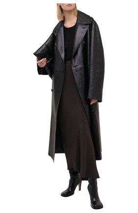 Женская юбка RICK OWENS серого цвета по цене 55450 руб., арт. RP20F2334/CC | Фото 2 Женская юбка RICK OWENS серого цвета, арт. RP20F2334/CC | Фото 2