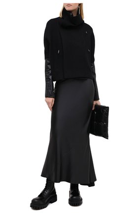 Женская куртка из хлопка и шерсти RICK OWENS черного цвета по цене 150500 руб., арт. RP20F2701/WCFQLX | Фото 2 Женская куртка из хлопка и шерсти RICK OWENS черного цвета, арт. RP20F2701/WCFQLX | Фото 2