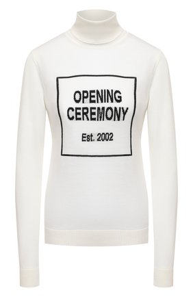 Женская хлопковая водолазка OPENING CEREMONY кремвого цвета по цене 26100 руб., арт. YWHF002E20KNI001 | Фото 1 Женская хлопковая водолазка OPENING CEREMONY кремвого цвета, арт. YWHF002E20KNI001 | Фото 1