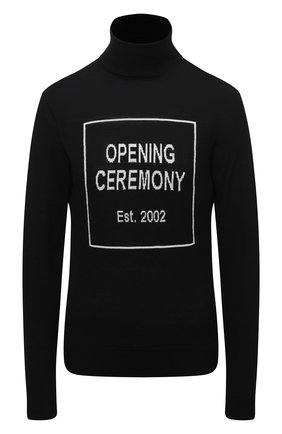 Женская хлопковая водолазка OPENING CEREMONY черного цвета по цене 26100 руб., арт. YWHF002E20KNI001 | Фото 1 Женская хлопковая водолазка OPENING CEREMONY черного цвета, арт. YWHF002E20KNI001 | Фото 1