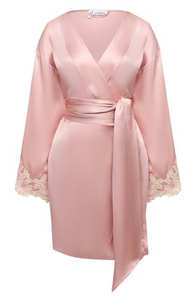 Женский шелковый халат LA PERLA розового цвета по цене 98350 руб., арт. 0019230/W044 | Фото 1 Женский шелковый халат LA PERLA розового цвета, арт. 0019230/W044 | Фото 1