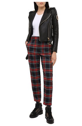 Женская кожаная куртка BALMAIN черного цвета по цене 243500 руб., арт. UF18249/L025 | Фото 2 Женская кожаная куртка BALMAIN черного цвета, арт. UF18249/L025 | Фото 2