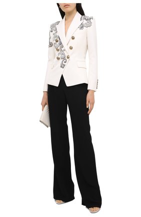 Женский шерстяной жакет BALMAIN белого цвета по цене 292000 руб., арт. UF17110/P050 | Фото 2 Женский шерстяной жакет BALMAIN белого цвета, арт. UF17110/P050 | Фото 2