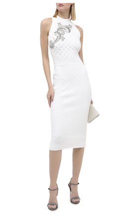 Женское платье из вискозы BALMAIN белого цвета по цене 292000 руб., арт. UF16534/K157 | Фото 2 Женское платье из вискозы BALMAIN белого цвета, арт. UF16534/K157 | Фото 2