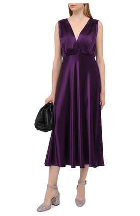 Женская комбинированные туфли jinn 85 JIMMY CHOO золотого цвета по цене 55300 руб., арт. JINN 85/LND | Фото 2 Женская комбинированные туфли jinn 85 JIMMY CHOO золотого цвета, арт. JINN 85/LND | Фото 2