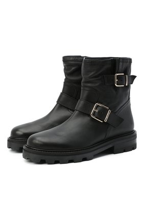 Женские кожаные ботинки youth JIMMY CHOO черного цвета по цене 69800 руб., арт. Y0UTH II/SQM | Фото 1 Женские кожаные ботинки youth JIMMY CHOO черного цвета, арт. Y0UTH II/SQM | Фото 1