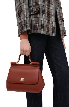 Женская сумка sicily medium DOLCE & GABBANA коричневого цвета по цене 149000 руб., арт. BB6002/AW752 | Фото 2 Женская сумка sicily medium DOLCE & GABBANA коричневого цвета, арт. BB6002/AW752 | Фото 2
