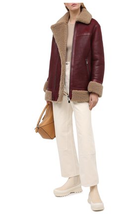 Женская дубленка BALLY бордового цвета по цене 272500 руб., арт. L0PE243L-4S035/699 | Фото 2 Женская дубленка BALLY бордового цвета, арт. L0PE243L-4S035/699 | Фото 2