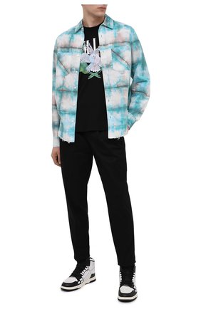 Мужские кожаные кеды skel top AMIRI черно-белого цвета по цене 57200 руб., арт. W0F22499NL | Фото 2 Мужские кожаные кеды skel top AMIRI черно-белого цвета, арт. W0F22499NL | Фото 2