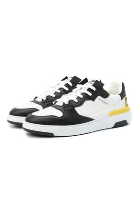 Мужские кожаные кеды wing GIVENCHY черно-белого цвета по цене 52350 руб., арт. BH002KH0PB | Фото 1 Мужские кожаные кеды wing GIVENCHY черно-белого цвета, арт. BH002KH0PB | Фото 1