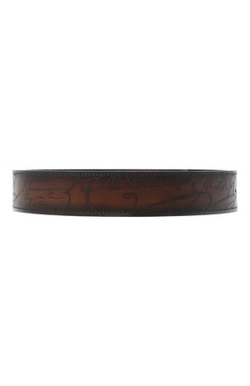 Мужской кожаный ремень BERLUTI коричневого цвета по цене 38650 руб., арт. CS004-001 | Фото 1 Мужской кожаный ремень BERLUTI коричневого цвета, арт. CS004-001 | Фото 1