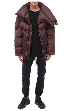 Мужской хлопковые джоггеры RICK OWENS темно-синего цвета по цене 67300 руб., арт. RU20F3396/TE | Фото 2 Мужской хлопковые джоггеры RICK OWENS темно-синего цвета, арт. RU20F3396/TE | Фото 2