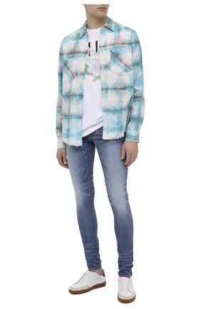 Мужские джинсы AMIRI синего цвета по цене 73350 руб., арт. F0M01201SD | Фото 2 Мужские джинсы AMIRI синего цвета, арт. F0M01201SD | Фото 2
