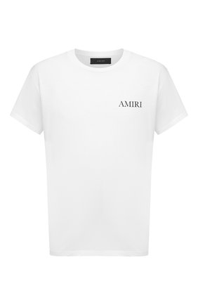 Мужская хлопковая футболка AMIRI белого цвета по цене 33550 руб., арт. F0M03232CJ | Фото 1 Мужская хлопковая футболка AMIRI белого цвета, арт. F0M03232CJ | Фото 1