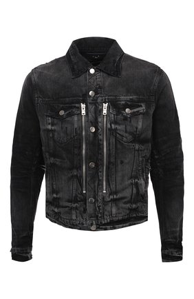 Мужская джинсовая куртка AMIRI черного цвета по цене 178500 руб., арт. F0M04178RD | Фото 1 Мужская джинсовая куртка AMIRI черного цвета, арт. F0M04178RD | Фото 1 (Длина (верхняя одежда): Короткие; Рукава: Длинные; Материал внешний: Хлопок, Деним; Материал подклада: Хлопок; Мужское Кросс-КТ: Верхняя одежда; Кросс-КТ: Куртка, Деним; Стили: Гранж)