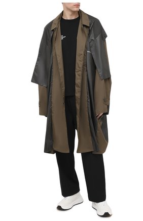 Мужской плащ AMBUSH хаки цвета по цене 57650 руб., арт. BMEE002F20FAB001 | Фото 2 Мужской плащ AMBUSH хаки цвета, арт. BMEE002F20FAB001 | Фото 2