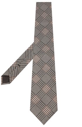 Мужской шелковый галстук TOM FORD темно-коричневого цвета, арт. 8TF18/XTF | Фото 2 (Материал: Текстиль, Шелк; Принт: С принтом; Региональные ограничения белый список (Axapta Mercury): RU)