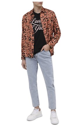Мужская хлопковая футболка AMIRI черного цвета по цене 28650 руб., арт. F0M03240CJ | Фото 2 Мужская хлопковая футболка AMIRI черного цвета, арт. F0M03240CJ | Фото 2