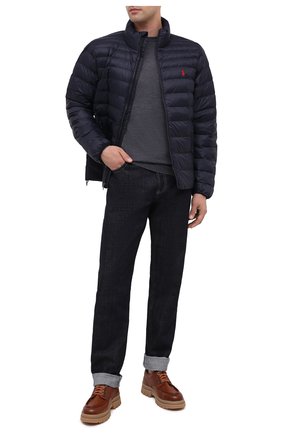 Мужская утепленная куртка POLO RALPH LAUREN темно-синего цвета, арт. 710810897 | Фото 2 (Кросс-КТ: Куртка; Рукава: Длинные; Материал внешний: Синтетический материал; Мужское Кросс-КТ: утепленные куртки, Верхняя одежда; Материал подклада: Синтетический материал; Длина (верхняя одежда): Короткие; Стили: Кэжуэл)