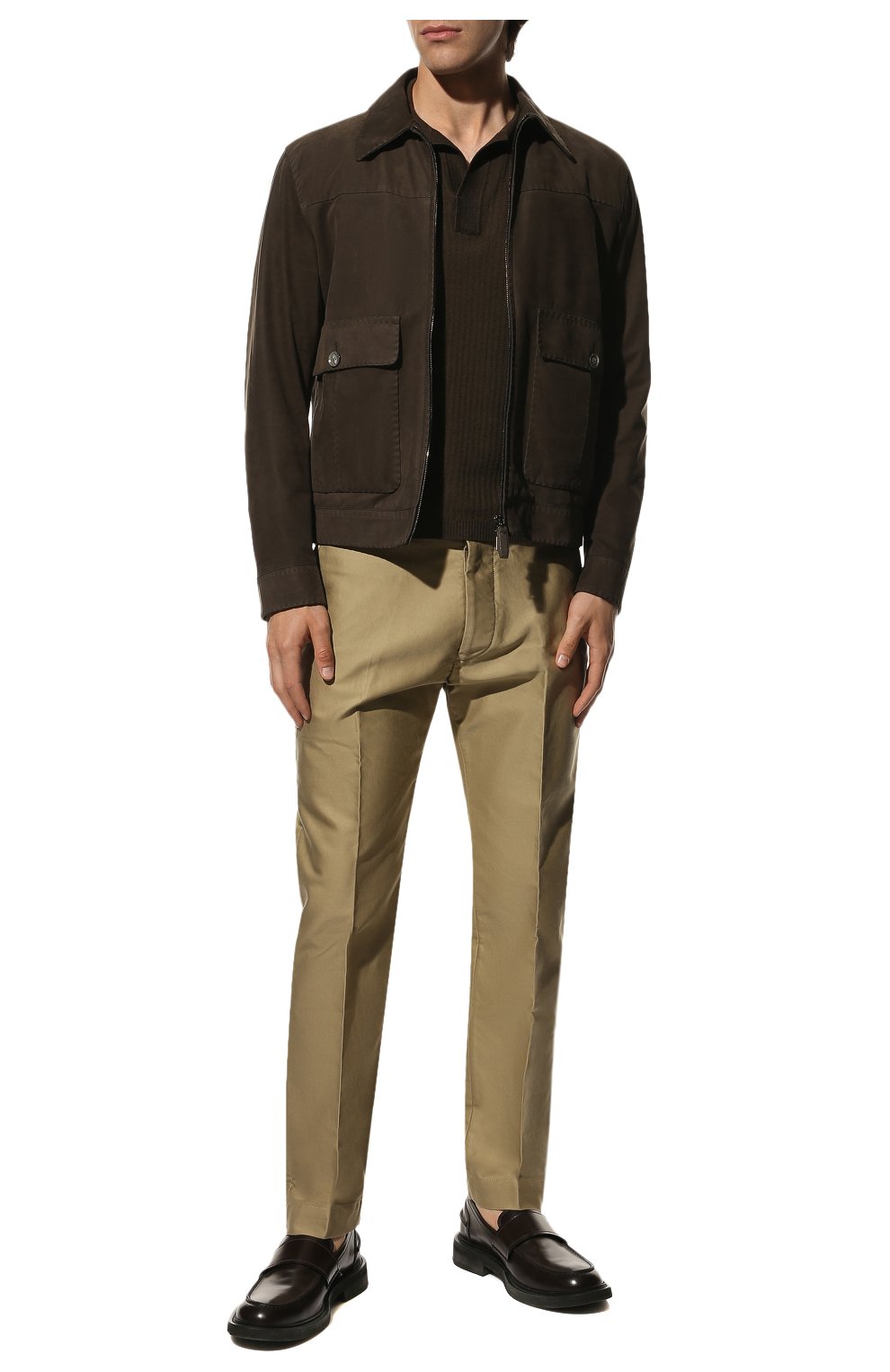 Мужские хлопковые брюки TOM FORD бежевого цвета, арт. BV141/TFP224 | Фото 2 (Длина (брюки, джинсы): Стандартные; Случай: Повседневный; Региональные ограничения белый список (Axapta Mercury): RU; Материал внешний: Хлопок; Стили: Кэжуэл)