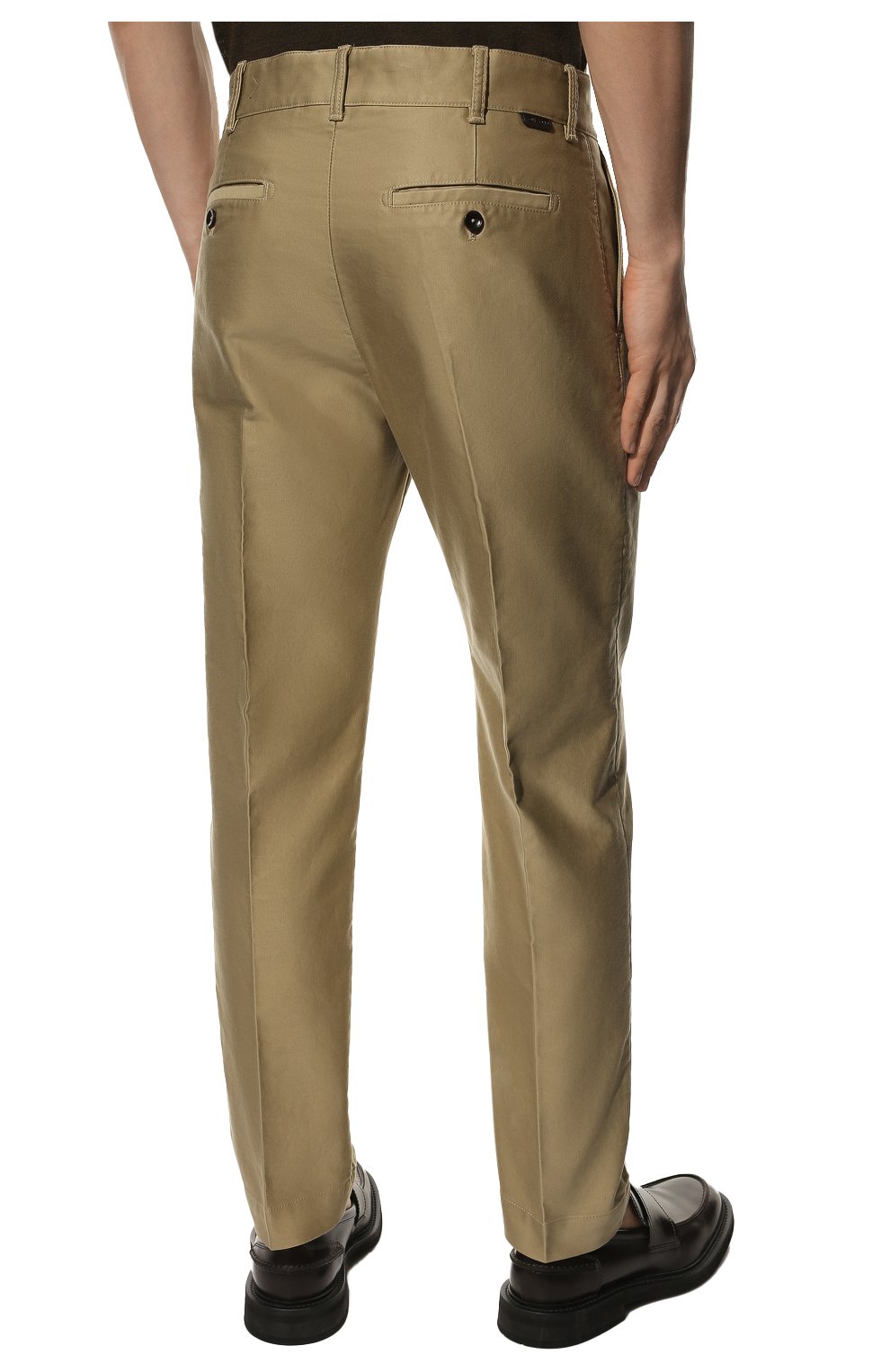 Мужские хлопковые брюки TOM FORD бежевого цвета, арт. BV141/TFP224 | Фото 4 (Длина (брюки, джинсы): Стандартные; Случай: Повседневный; Региональные ограничения белый список (Axapta Mercury): RU; Материал внешний: Хлопок; Стили: Кэжуэл)