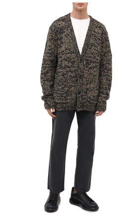 Мужская шерстяной кардиган DRIES VAN NOTEN хаки цвета по цене 83600 руб., арт. 202-21202-1704 | Фото 2 Мужская шерстяной кардиган DRIES VAN NOTEN хаки цвета, арт. 202-21202-1704 | Фото 2