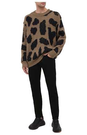 Мужской шерстяной свитер DRIES VAN NOTEN хаки цвета по цене 75250 руб., арт. 202-21231-1704 | Фото 2 Мужской шерстяной свитер DRIES VAN NOTEN хаки цвета, арт. 202-21231-1704 | Фото 2