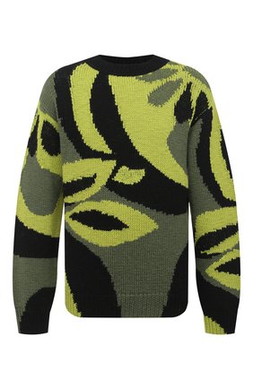 Мужской шерстяной свитер DRIES VAN NOTEN зеленого цвета по цене 79650 руб., арт. 202-21232-1703 | Фото 1 Мужской шерстяной свитер DRIES VAN NOTEN зеленого цвета, арт. 202-21232-1703 | Фото 1