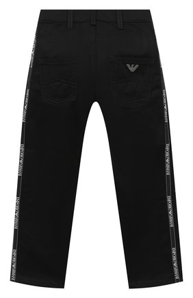 Детские джинсы EMPORIO ARMANI черного цвета по цене 11550 руб., арт. 6H4J45/4N4WZ | Фото 2 Детские джинсы EMPORIO ARMANI черного цвета, арт. 6H4J45/4N4WZ | Фото 2