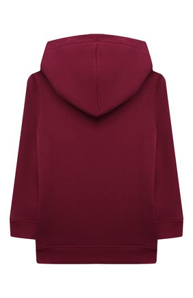Детский хлопковая толстовка с капюшоном ACNE STUDIOS бордового цвета по цене 11900 руб., арт. DI0004 | Фото 2 Детский хлопковая толстовка с капюшоном ACNE STUDIOS бордового цвета, арт. DI0004 | Фото 2 (Материал внешний: Хлопок; Рукава: Длинные; Девочки Кросс-КТ: Толстовка-одежда; Кросс-КТ: Спорт)