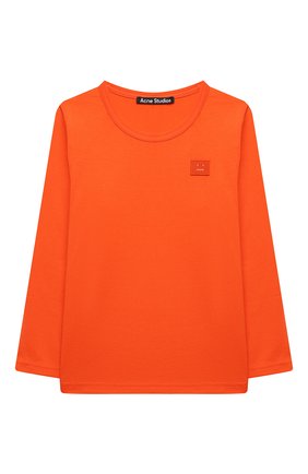 Детская хлопковый лонгслив ACNE STUDIOS оранжевого цвета по цене 4995 руб., арт. 2NI173 | Фото 1 Детская хлопковый лонгслив ACNE STUDIOS оранжевого цвета, арт. 2NI173 | Фото 1