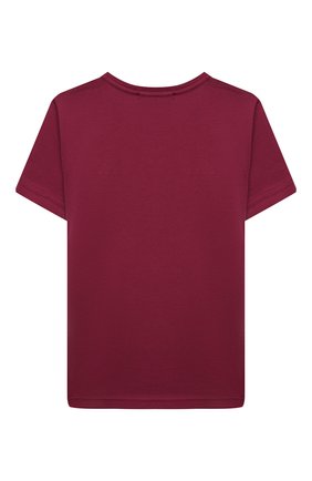 Детская хлопковая футболка ACNE STUDIOS бордового цвета по цене 4260 руб., арт. 2NH173 | Фото 2 Детская хлопковая футболка ACNE STUDIOS бордового цвета, арт. 2NH173 | Фото 2 (Материал внешний: Хлопок; Рукава: Короткие; Девочки Кросс-КТ: футболка-одежда; Ростовка одежда: 4 года | 104 см, 5 лет | 110 см, 6 лет | 116 см, 8 лет | 128 см)